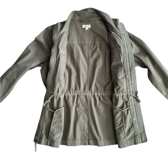 Style & Co women's twill utility spring jacket in olive drab, size small - Picture 12 of 16